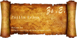 Zsilla Erina névjegykártya